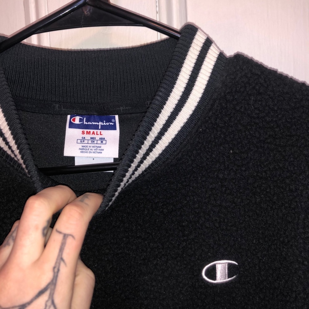 champion cropped fleece crewneck